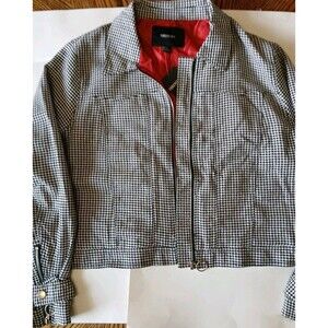 Forever 21 Casual Jacket Black/Cream Zip Arm Cuff/ Full Zip-Up Front Womens 3x